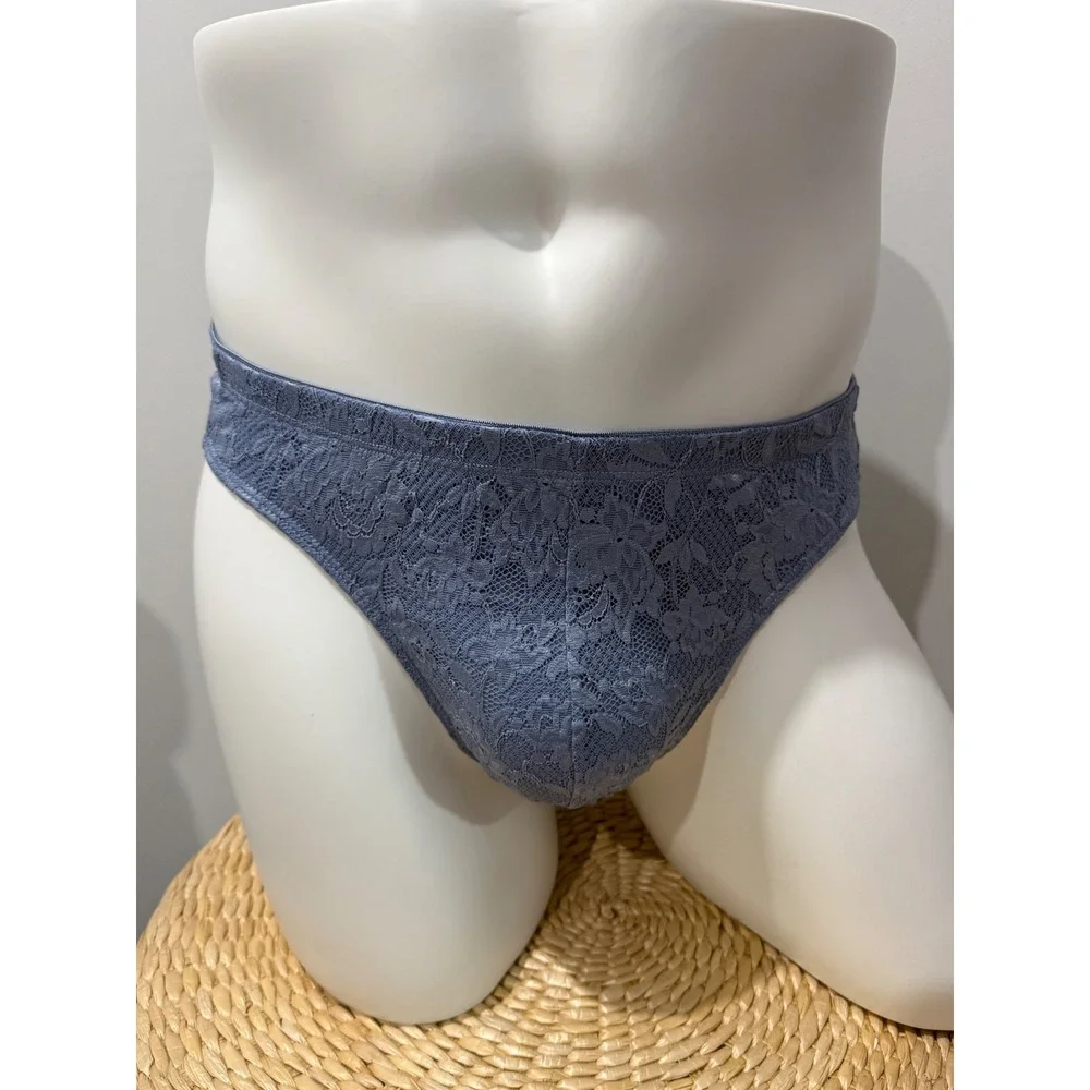 Cosabella Never Say Never Classic G-String Blue Diamond Men's Lace Underwear XL